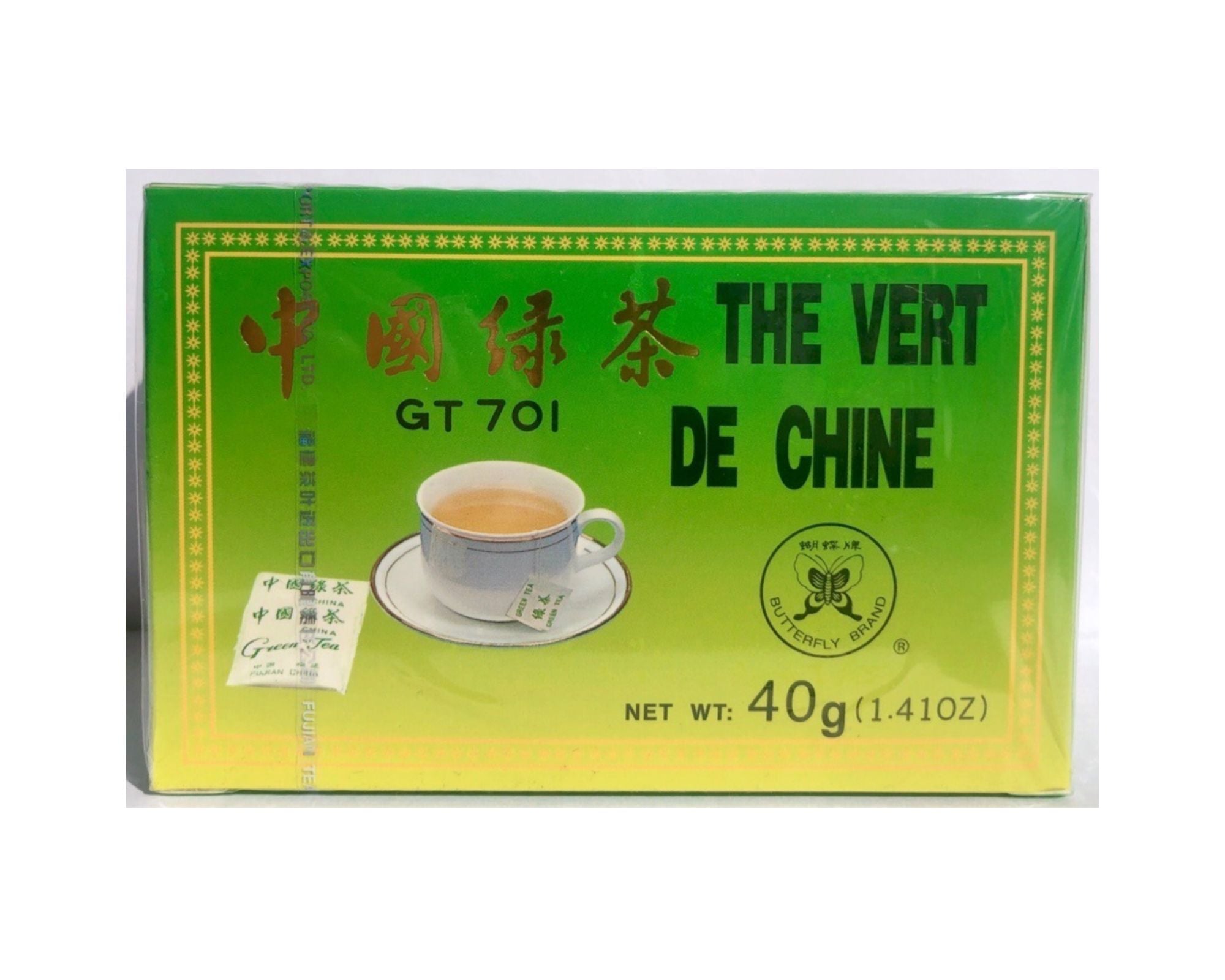 Ch Verde C 20 Sach s Gt701 green Tea Fujian 40g