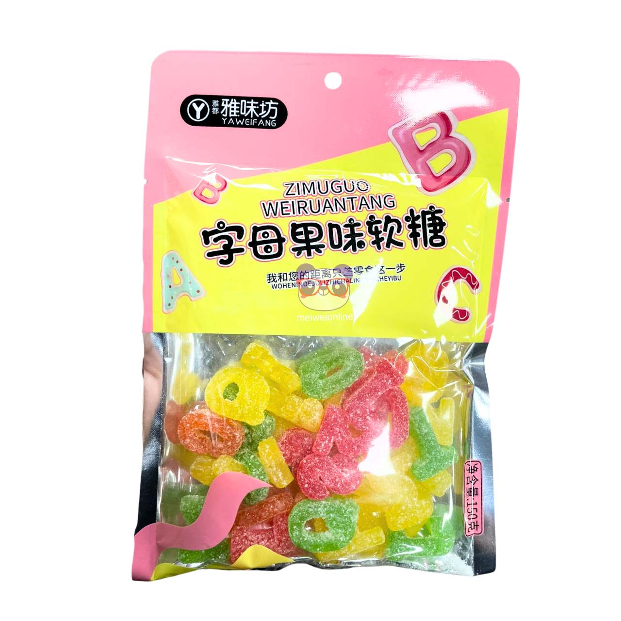 Bala alfabeto de frutas - Ya Wei Fang 150g