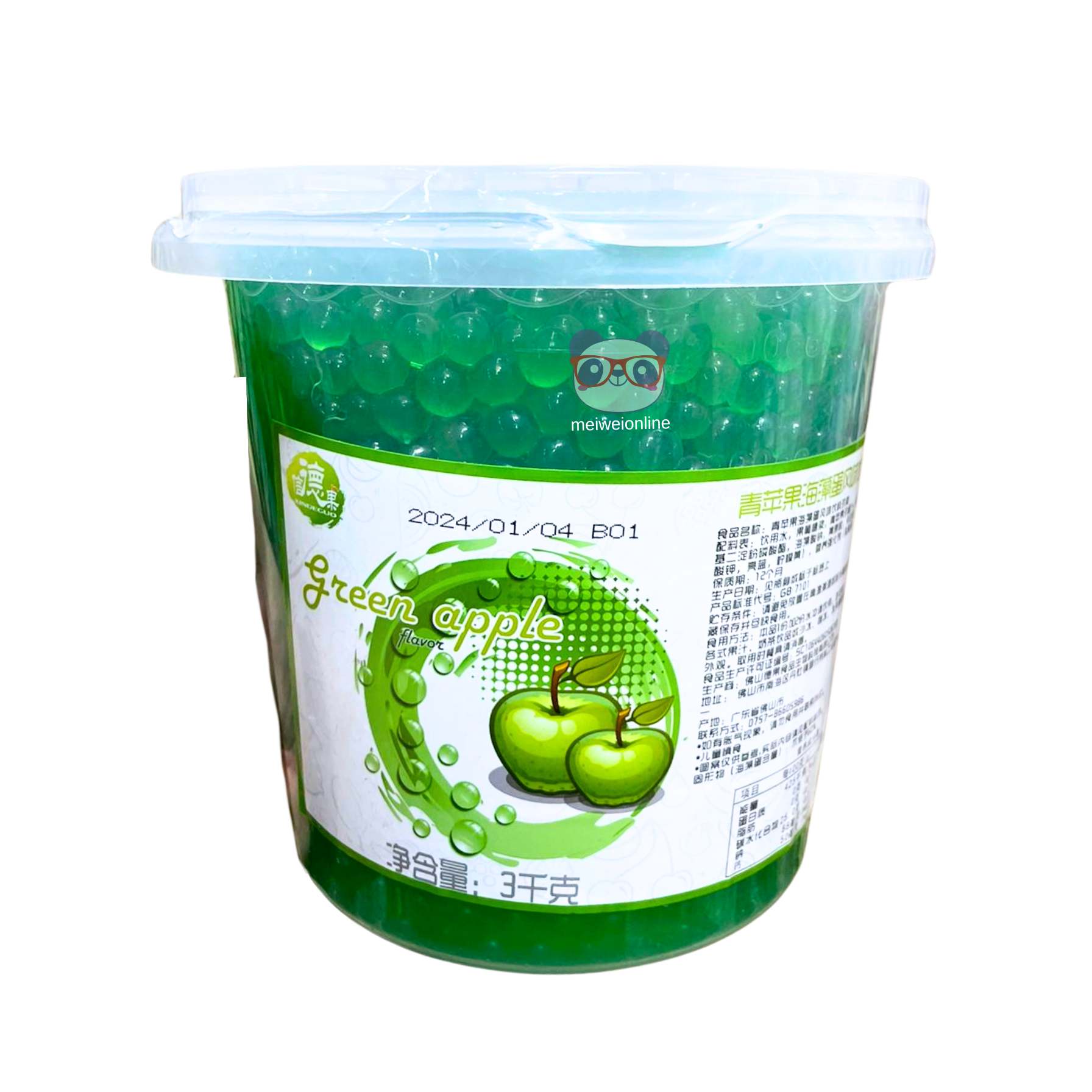 Bolinhas Explosivas (Popping boba) Bubble Kill Sabor Maçã verde 3kg