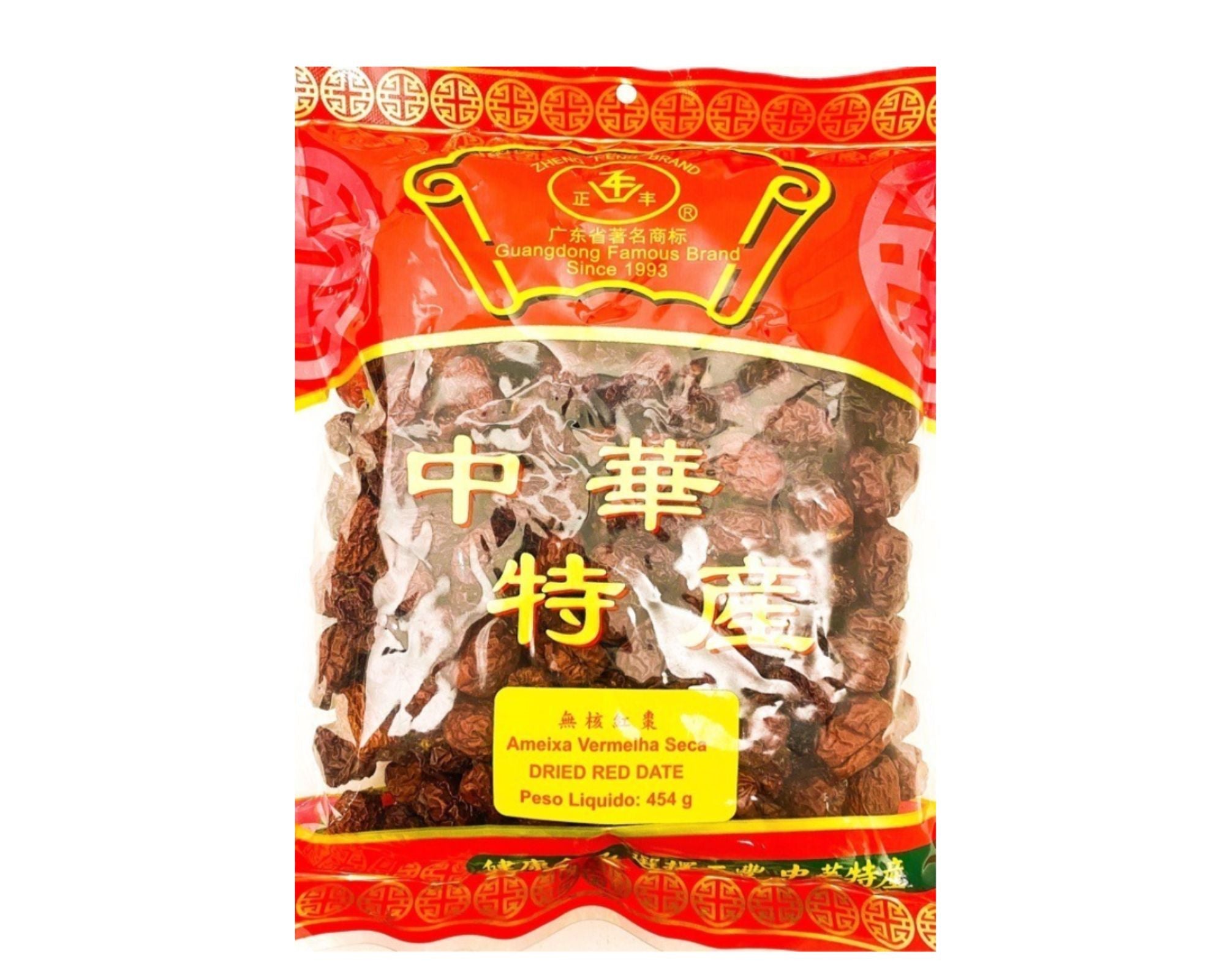 Ameixa Vermelha Seca S/ Caroço - Zheng Feng Brand 454g