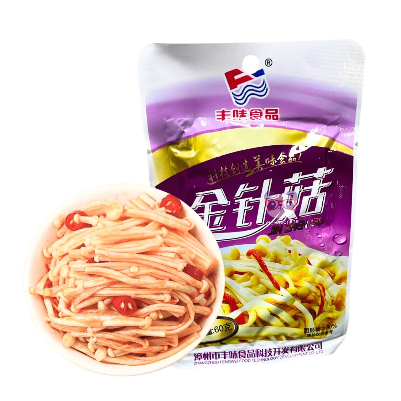 Cogumelo Enoki em conserva - FengWei 60g