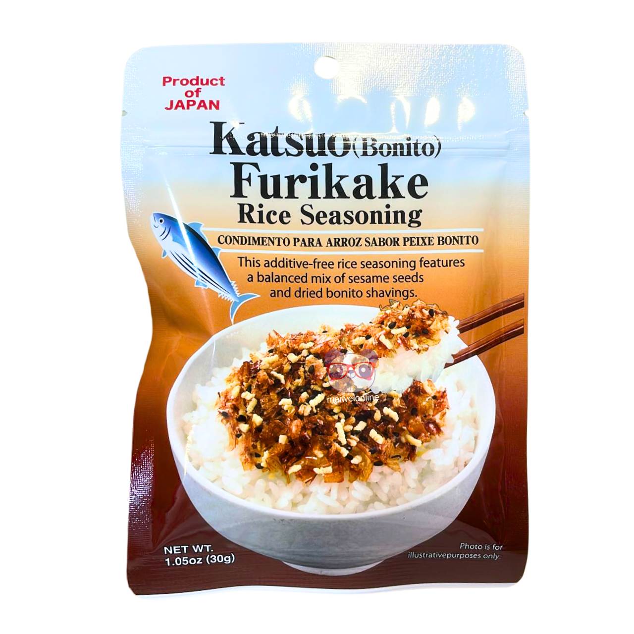 Furikake tempero p/ arroz sabor peixe bonito - Daiso 30g