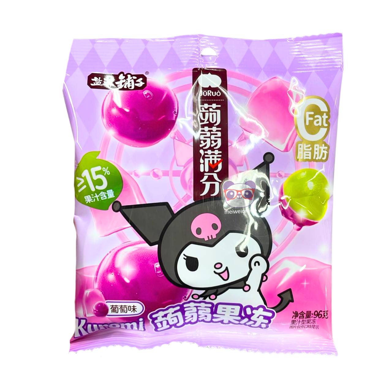 Gelatina de konjac sabor uva Kuromi - JuRuo 96g