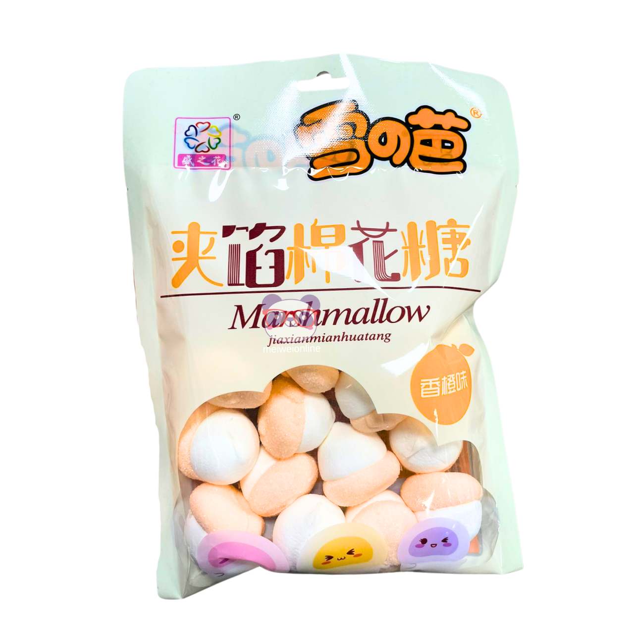 Marshmallow sabor laranja - Shengzhihua 100g