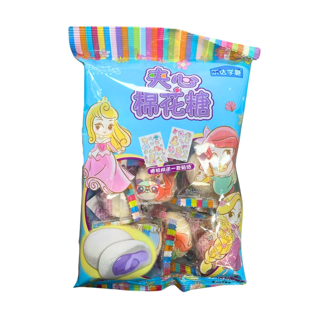 Marshmallow recheado sabor uva Princesas Disney 80g