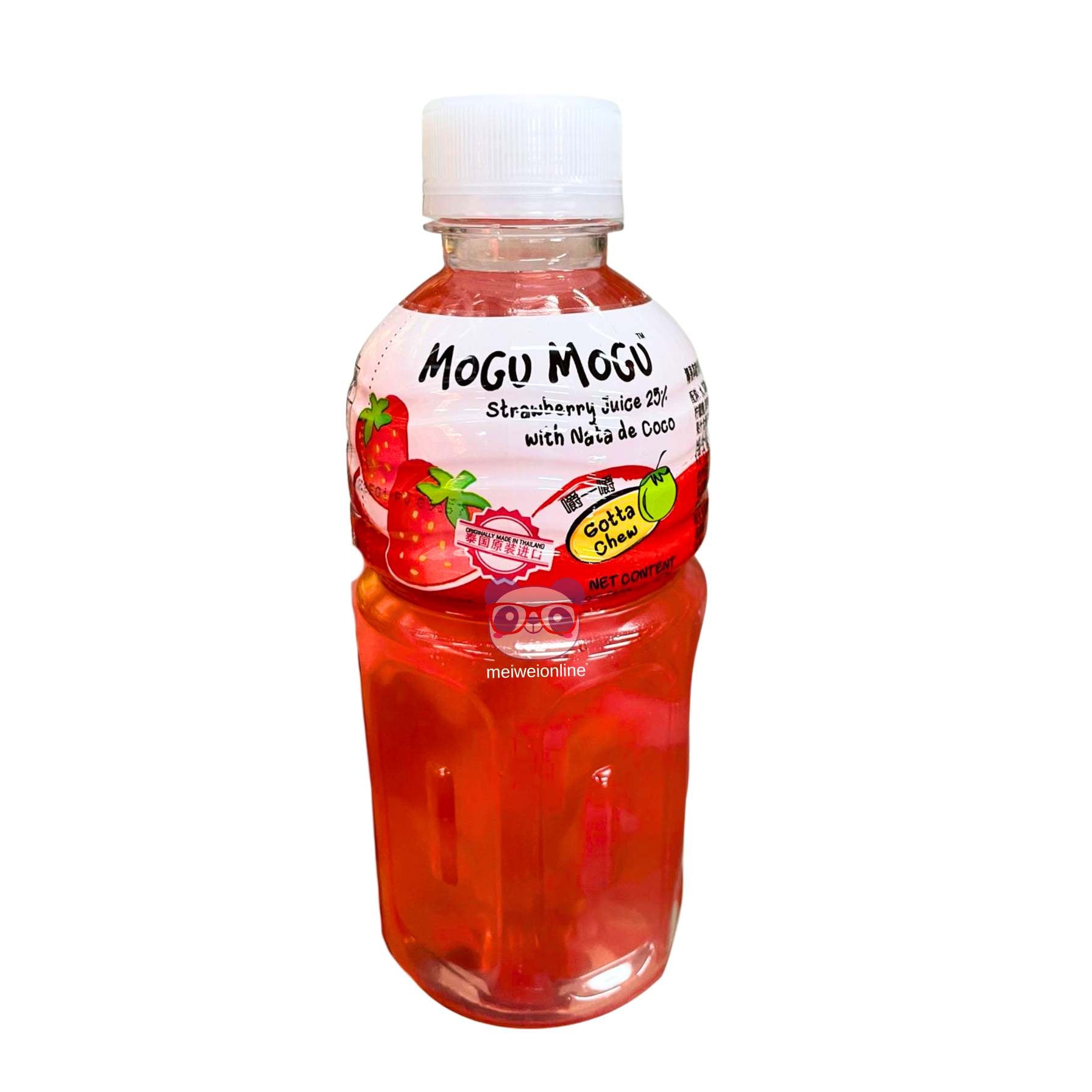 Suco de morango c/ nata de coco - Mogu Mogu 320ml
