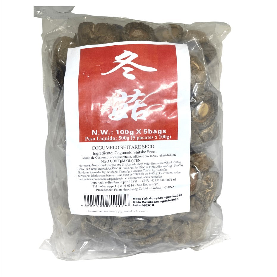 Cogumelo Shitake Inteiro Desidratado Fuzhou 500g - Mei Wei